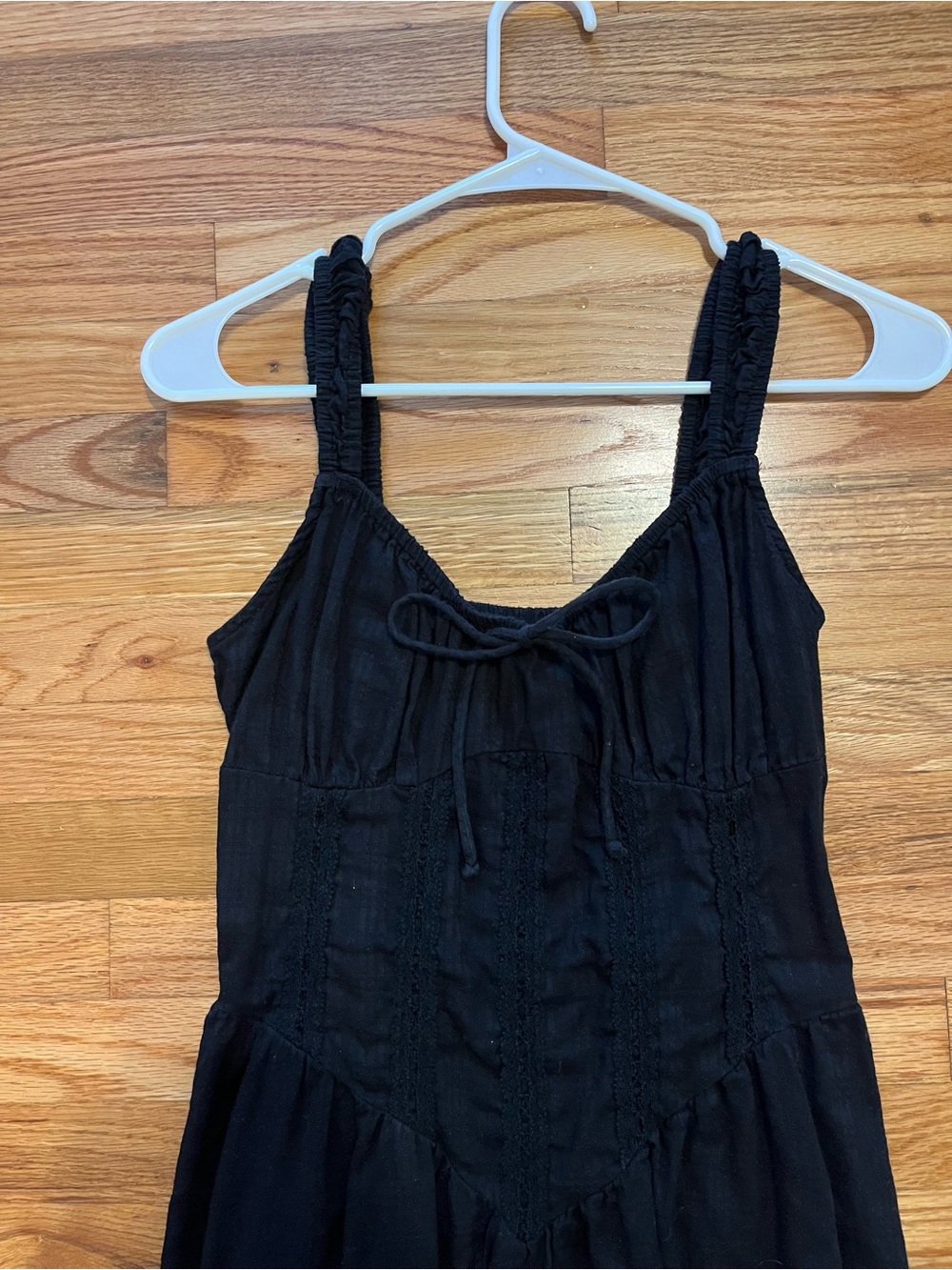 Cotton On Black Mini Dress with Smocked Straps